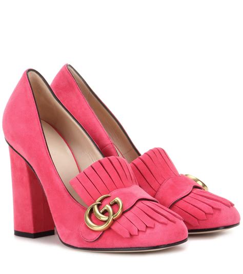 gucci loafers with heel|Gucci suede loafer.